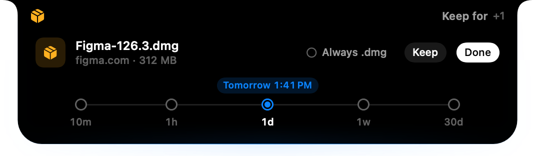 Downloads that expire in the notch